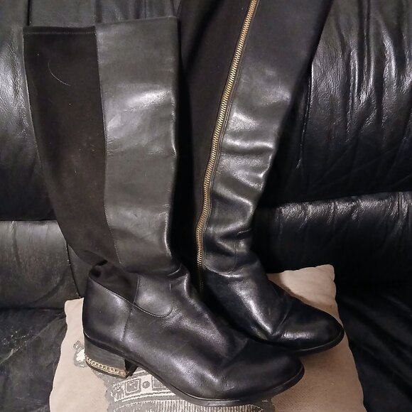 Michael Kors Tall Leather Riding Boots - Picture 1 of 11